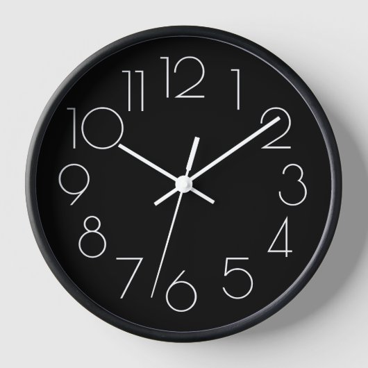 Aangepaste moderne minimalistische zwart-wit klok (Voorkant)