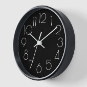Aangepaste moderne minimalistische zwart-wit klok (Hoek)