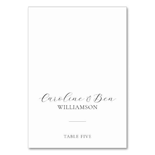 Aangepaste moderne minimalistische zwart-wit plaat kaart (Voorkant)