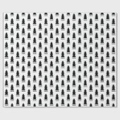 Aangepaste moderne minimalistische zwart-witte ker cadeaupapier (Vlak)