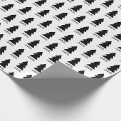 Aangepaste moderne minimalistische zwart-witte ker cadeaupapier (Hoek)