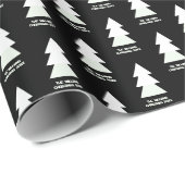 Aangepaste moderne minimalistische zwart-witte ker cadeaupapier (Rol Hoek)