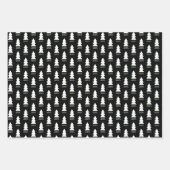 Aangepaste moderne minimalistische zwart-witte ker inpakpapier vel (Voorkant 3)