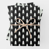 Aangepaste moderne minimalistische zwart-witte ker inpakpapier vel (In situ)