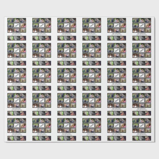 Aangepaste moderne Moederdag 11 Foto Collage Cadeaupapier (Vlak)