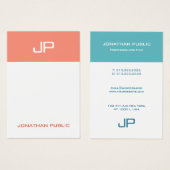 Aangepaste moderne monogram Sjabloon Elegante kleu Visitekaartje (Voorkant /achterkant)