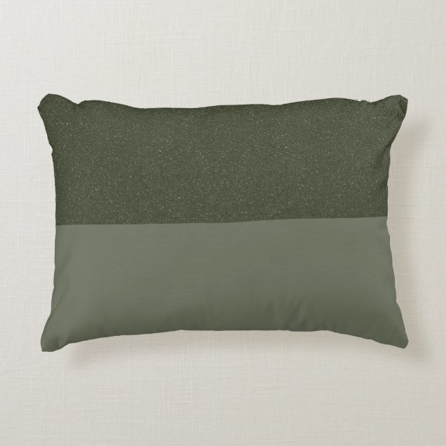 Aangepaste moderne Moss Green Dual-Tone Accent Pil Kussen (Voorkant)