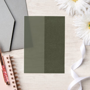 Aangepaste moderne Moss Vellum Overlay — Split Sty Uitnodigingen