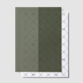 Aangepaste moderne Moss Vellum Overlay — Split Sty Uitnodigingen (Offset (Uitnodiging))