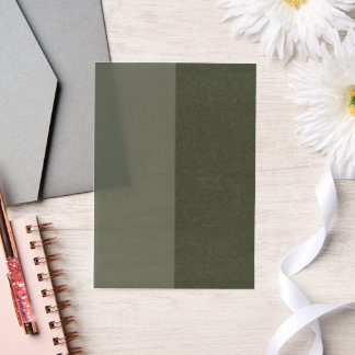 Aangepaste moderne Moss Vellum Overlay — Split Sty Vellum Uitnodigingen