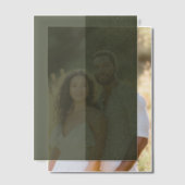 Aangepaste moderne Moss Vellum Overlay — Split Sty Vellum Uitnodigingen (Offset (Koppel))