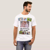 Aangepaste moderne naam 7 Foto-Jubileum T-shirt (Voorkant volledig)