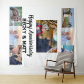 Aangepaste moderne naam 7 Fotocollage Jubileum Wandkleed (In Situ (horizontaal))