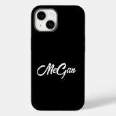 Aangepaste Moderne Naam Minimaal Monogram Zwart. Case-Mate iPhone Case (Achterkant)