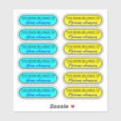 Aangepaste moderne naam stickers (dit boek behoort (Vel)
