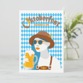 Aangepaste moderne Oktoberfest BBQ uitnodiging (Staand voorkant)