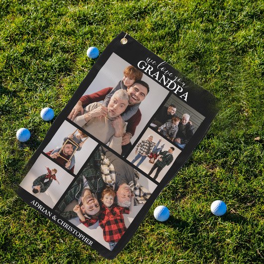 Aangepaste moderne opa | 6 Foto Golf Towel Golfhanddoek