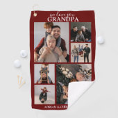 Aangepaste moderne opa | 6 Foto Golf Towel Golfhanddoek (Insitu)