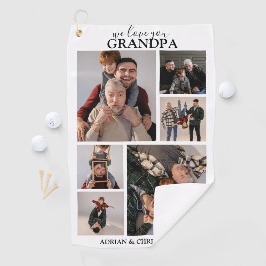 Aangepaste moderne opa | 6 Foto Golfhanddoek (Insitu)