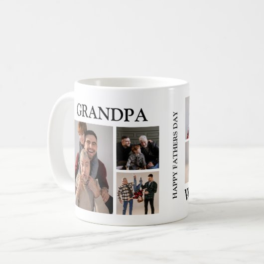 Aangepaste moderne opa | 6 Foto Koffiemok (Voorkant links)