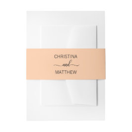 Aangepaste moderne Oranje Bieden van de NAAM Uitnodigingen Wikkel