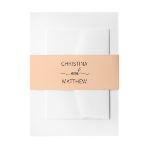 Aangepaste moderne Oranje Bieden van de NAAM Uitnodigingen Wikkel