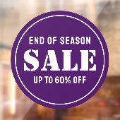 Aangepaste moderne paarse winkeluitverkoop voor be raamsticker (Vel 2)