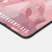 Aangepaste Moderne Pastel Roze Dragon Gaming Bureaumat (Hoek)