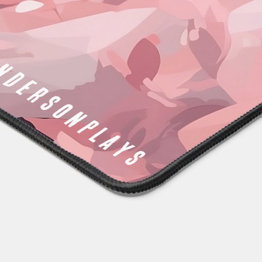 Aangepaste Moderne Pastel Roze Dragon Gaming Bureaumat (Hoek)