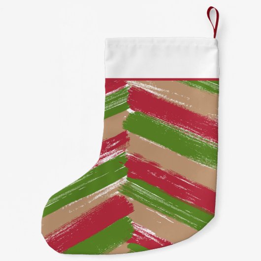 Aangepaste Moderne penseelstreken Kleine Kerstsok (Achterkant)