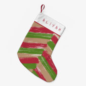 Aangepaste Moderne penseelstreken Kleine Kerstsok (Voorkant (Hangend))