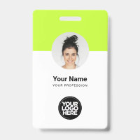 Aangepaste moderne personeelskaart Acid Green QR