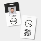 Aangepaste moderne personeelskaart QR-code voor we Badge (Voor- en achterkant)