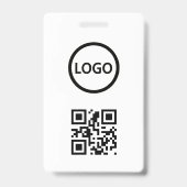 Aangepaste moderne personeelskaart QR-code voor we Badge (Achterkant)