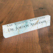 Aangepaste moderne PhD afstudeercadeau bureau naam Naambordje (Zijkant)
