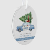 Aangepaste moderne politieagent eerste kerst ornament (voorkant)
