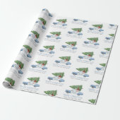 Aangepaste moderne politieagent Kerstboom auto Cadeaupapier (Uitgerold)