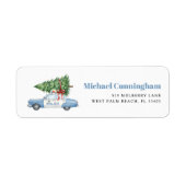 Aangepaste moderne politieagent Kerstboom Auto Etiket (Voorkant)