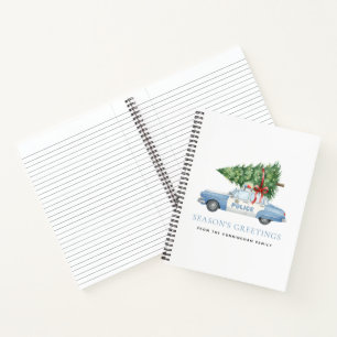 Aangepaste moderne politieagent Kerstboom Auto Notitieboek