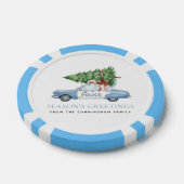 Aangepaste moderne politieagent Kerstboom Auto Poker Chips (Enkel)