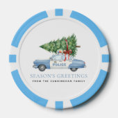 Aangepaste moderne politieagent Kerstboom Auto Poker Chips (Voorkant)