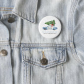Aangepaste moderne politieagent Kerstboom Auto Ronde Button 5,7 Cm (In situ)
