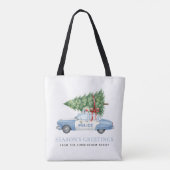 Aangepaste moderne politieagent Kerstboom Auto Tote Bag (Achterkant)