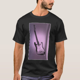 Aangepaste moderne Pop Art Electric Guitar Sjabloo T-shirt