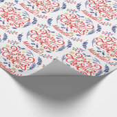 Aangepaste moderne pretkerkalligrafie cadeaupapier (Hoek)