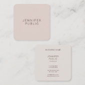 Aangepaste Moderne Professionele Elegante Kleuren  Vierkante Visitekaartje (Voorkant / Achterkant)