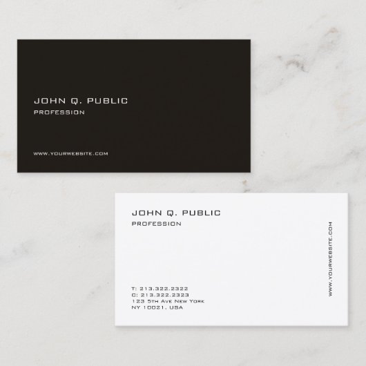 Aangepaste, moderne, professionele, elegante Sjabl Visitekaartje (Voorkant / Achterkant)