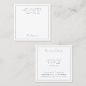 Aangepaste, moderne professionele legante Sjabloon Vierkante Visitekaartje (Voorkant / Achterkant)