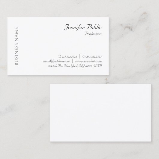 Aangepaste, moderne professionele Sjabloon Visitekaartje (Voorkant / Achterkant)