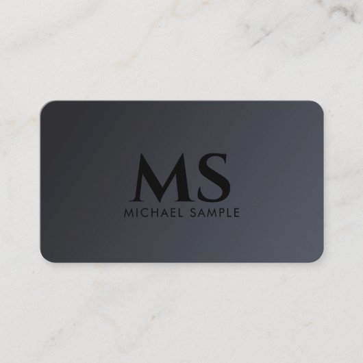 Aangepaste moderne QR-code Elegant zwart monogram Visitekaartje (Voorkant)